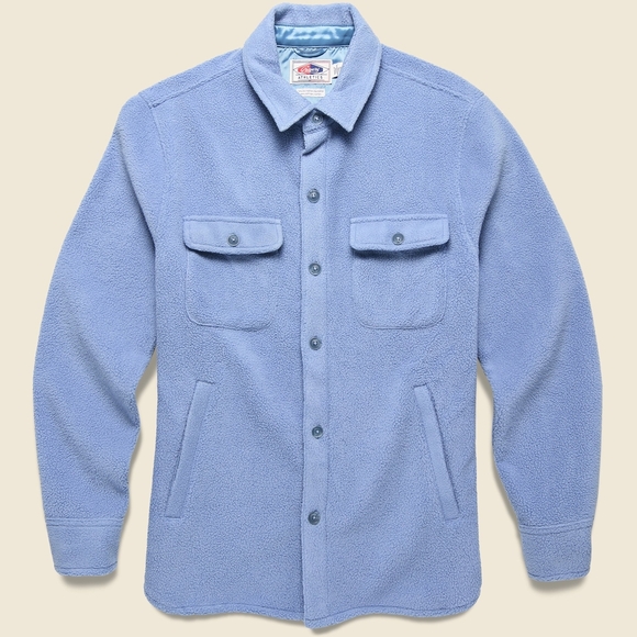 Grayers Micro Fleece CPO - Provincial Blue Color Men's Size Large Jacket Pockets - Picture 1 of 9